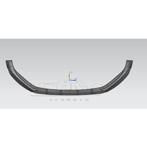 Protecteur de lèvre avant en plastique noir brillant 3 sections pour VW <span class=keywords><strong>Tiguan</strong></span> R-Line 2024 +. - Product Image 4