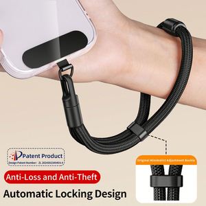 Sangle longue anti-perte 3-en-1 pour téléphones portables, réglable, à porter en bandoulière ou autour du cou, avec dragonne détachable - Product Image 4