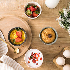 Ensemble de moules à pâtisserie en porcelaine, <span class=keywords><strong>mini</strong></span> moules mignons pour pouding, soufflé, coupes à sauce, crème brûlée, moules à gâteau, résistants au four et au lave-vaisselle - Product Image 5