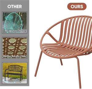 Juego de Muebles de Patio de Bambú de 3 Piezas al por Mayor con Mesa <span class=keywords><strong>Bistro</strong></span> Verde y Sillas Naranjas para Jardín, Piscina y Terraza - Product Image 6