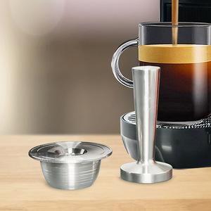 ตะกร้ากรองกาแฟ 304 ชุดแทมเปอร์สแตนเลสสำหรับเครื่องชงกาแฟแบบแคปซูล เป็นมิตรกับสิ่งแวดล้อม สไตล์ทันสมัย - Product Image 1
