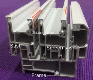 HSPG60-08 Upvc finestra a battente <span class=keywords><strong>profilo</strong></span> Pvc plastica profili bianchi per finestra e porta - Product Image 5