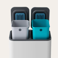Poubelle de cuisine ménage sec humide séparation écologique en acier inoxydable grande capacité pédale Double poubelle