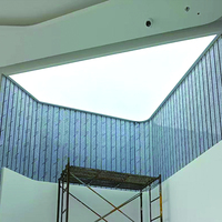 Film étirable en PVC rectangulaire pour plafond, membrane ignifuge pour centre commercial, tissu pour boîte à lumière LED en aluminium, publicité haute luminosité