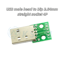 Module de circuit imprimé soudé AI-KSEN USB vers 2.0 3.0 avec adaptateur femelle et mâle MICRO, petite carte de circuit, alimentation par câble