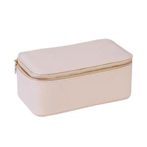 Organisateur de bijoux de voyage en cuir PU avec logo personnalisé, pochette zippée en velours rectangulaire moderne 24x12x8cm Ele Queen EQ668 Bracelets - Product Image 5