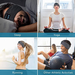 Prix d'usine Bandeau de sommeil sportif avec écouteurs sans fil pour la musique en voyage, le sommeil et la protection des yeux, mains libres - Product Image 4