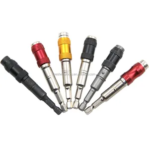 Universal Magnetic Connecting Rod Extension Rod Magnetic Ring Screw Drill Tip Pivoting Drill Bit Holder Swivel Screwdrill Bit