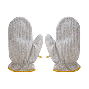 Gants de vaisselle en fil d'acier, fil argenté, gant unique, résistants à l'eau, pour le nettoyage de la cuisine, épaissis, 18 cm - Product Image 5