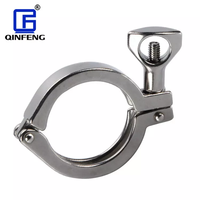 SS304 1 colliers de serrage en acier inoxydable, colliers sanitaires en acier inoxydable à une ou deux broches pour le raccordement des tuyaux