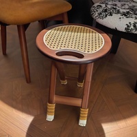 Tabouret de bar pliable en bambou moderne - Utilisation à domicile et en extérieur, design durable, portable et compact