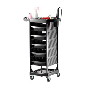 Salon Hair Dye Storage Rack 7 Tier Multifunctional Beauty Cart With Workbench Easy <b>Moving</b> <b>Trolley</b> - Product Image 2