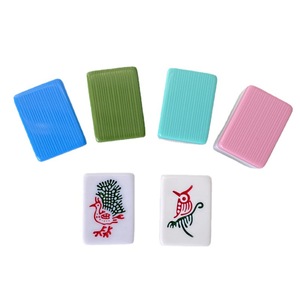 Jeu de Mahjong Taïwanais Professionnel Pliable 144 Tuiles avec Tuiles Florales en Acrylique Coloré pour Jeu en Famille et Poker - Product Image 4