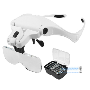 LARREX LR-MF09 bandeau lumineux LED 1.0X/1.5X/2.0X/2.5X/3.5X <span class=keywords><strong>Lunettes</strong></span> grossissantes pour la lecture et la réparation - Product Image 4