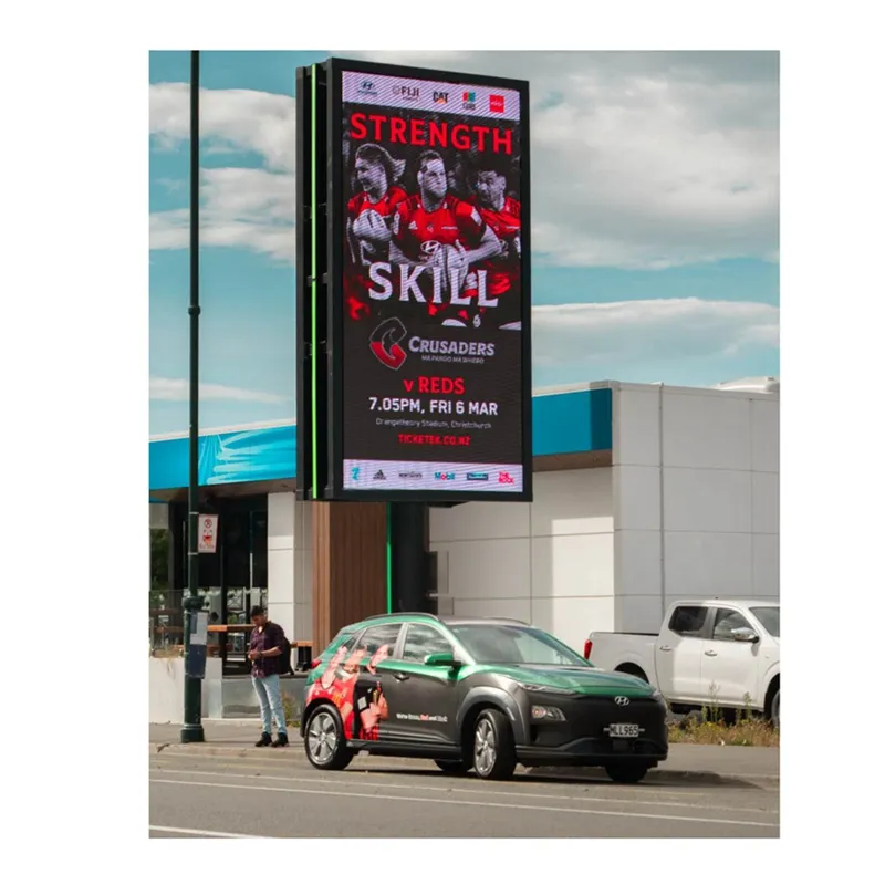 Vara de rua externa tela grande à prova d 'água led anúncio digital billboard