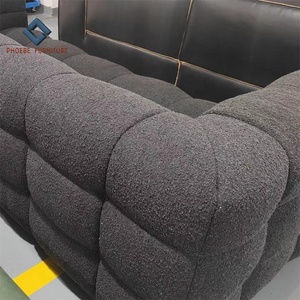 Super <span class=keywords><strong>confortevole</strong></span> high arm lazy boucle appartamento soggiorno divani in zucchero filato divano - Product Image 6