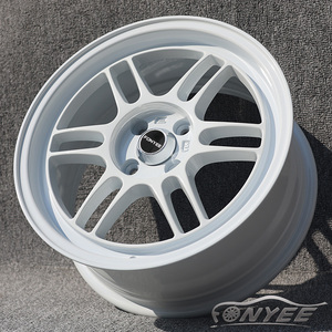 Fonyee pour ENKEI <span class=keywords><strong>16</strong></span> pouces 16x7 4x100 Deep Dish Concave 4 trous de roue Huecos Mag Aluminium Wide Car Wheels Auto Rines Jantes Jantes - Product Image 3