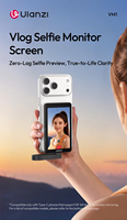 Écran de contrôle professionnel pour vlog et selfie sur téléphone portable Ulanzi VM1 avec anneau magnétique 4K 60FPS pour iPhone 18 17 16