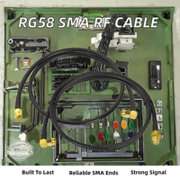 Câble coaxial ZKT RG58 pour assemblage de câble RF à angle droit mâle-femelle, polarisation verticale, extension d'antenne 50W
