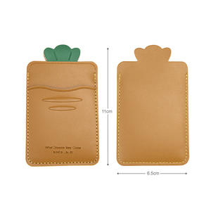 Porte-cartes magnétique super puissant en cuir PU avec motif animal pour l'arrière du téléphone, motif de créature mignon, blocage RFID, autocollant sans résidu - Product Image 6