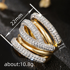 Anello dal Design Combinato di Linee, Stile Elegante per Donne - Product Image 4
