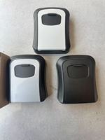 Boîte à clés murale sécurisée avec serrure à combinaison à 4 chiffres, portable, résistante aux intempéries, code réinitialisable, coffre-fort pour clés de maison, boîte de sécurité