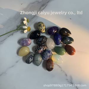 Œuf en cristal naturel <span class=keywords><strong>de</strong></span> jade 30 mm, boule d'ornement en pierre naturelle, pierre semi-précieuse, œuf <span class=keywords><strong>de</strong></span> Pâques, DIY, poli, qualité garantie - Product Image 3