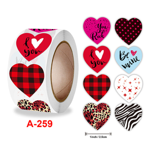 Adesivo colorato cerchio di carta impermeabile in vinile logo rotolo adesivo fatto a mano etichetta con adesivo <span class=keywords><strong>amore</strong></span> - Product Image 3