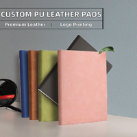 Carnet A5 en cuir PU avec reliure cousue, logo personnalisé, journal cadeau pour réunions d'affaires et bureaux, vente en gros