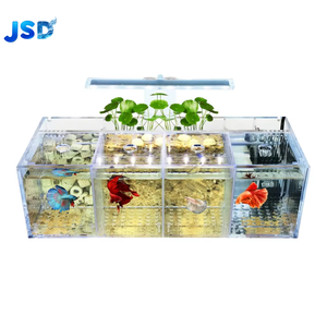 핫세일 친환경 다층 플라스틱 베타 어항 분리기 번식 상자 필터 불필요 적층형 소형 수족관 - Product Image 1