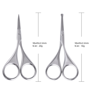 Chuyên Nghiệp 2Pcs Thép Không Gỉ Thẳng Lưỡi Cắt Lớp Biểu Bì Kéo Sharp Tip Lông Mày Mũi Tóc Chăm Sóc Cá Nhân Kim Loại Hộp - Product Image 4