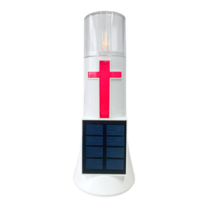 带花架的太阳能墓地灯 IP65 防水户外墓地纪念蜡烛吊灯 - Product Image 1