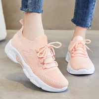 Sepatu Sneakers Wanita Kasual Rajut Terbang 2025, Bernapas Nyaman Untuk Musim Panas Gugur, Gaya Berjalan Modis, Sepatu Lari
