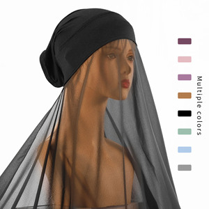Nuevo Conjunto <span class=keywords><strong>de</strong></span> Chal y Sombrero <span class=keywords><strong>de</strong></span> Gasa con Perlas <span class=keywords><strong>de</strong></span> Color Sólido, Diseño Integrado <span class=keywords><strong>de</strong></span> Gorro y Bufanda en una Sola Pieza, Práctico y Casual para Damas - Product Image 1