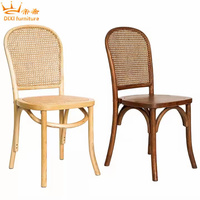 Louis Anna kursi kayu rotan makan furnitur rotan acara kursi pesta pernikahan penggunaan Restoran luar ruangan
