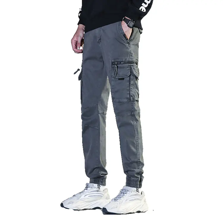 Hot Sale Custom Logo Cargo Trousers Free Sample Shorts Men's Track 3D Pocket Casual Cargo Pants Men Spring