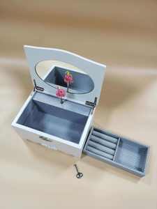 Nouvelle boîte à musique de luxe rose sur mesure avec serrure pour collection de bijoux (colliers, boucles d'oreilles, bracelets, bagues) pour femmes et filles - Product Image 2