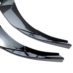 Hyundai I30N MK3 MK3.5 2017+ Front Bumper Lip Splitter Piano Black Carbon Fiber Texture PP Material - Product Image 5