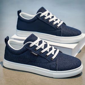 Scarpe da uomo in tela stile coreano alla moda, nuove collezioni primavera 2026, sportive casual con chiusura anteriore a lacci - Product Image 3