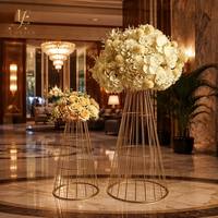 Vase décoratif de table en fer forgé, style mariage et ambiance festive, pour meuble TV de salon, décoration minimaliste pour fleurs séchées