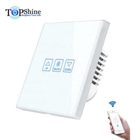 Interrupteur tactile intelligent Zigbee Topshine Smart Life APP Control avec panneau en verre pour éclairages à intensité variable