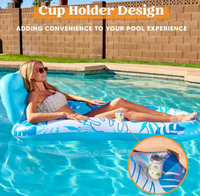 Happy Jack Vente en gros Piscine Floatie Chaise longue Flotteurs Radeau Chaise flottante Water Floatie Adulte avec porte-gobelets