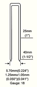 TY80618A Tarboya 18 Gauge 1/4 po. Agrafeuse pneumatique Crown : Idéale pour l'assemblage, la finition et les tissus, parfaite pour tous les travaux sur le bois à usage général - Product Image 3