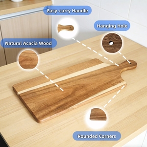 Planche à découper en bois d'<span class=keywords><strong>acacia</strong></span>, plateau de service à fromages personnalisé en gros, planche à découper en bois pour la cuisine - Product Image 2