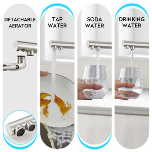 Kép xử lý thẩm thấu ngược lọc nước thép không gỉ 4 cách vòi nước nhà bếp với nước soda lấp lánh - Product Image 3