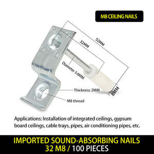 Clavos de Techo de Grado Industrial con Anillo a Cuadros de Acero para Instalación en Techo, Abrazaderas de Tubería de 16/20/25/32/40/50 mm para Construcción - Product Image 5