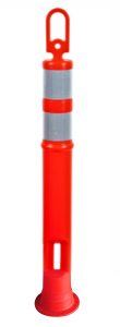 Poste Delimitador de Seguridad con Anillo Superior en T de PE Naranja, con Cinta Reflectante de Alta Calidad - Product Image 4