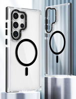 Étui de téléphone magnétique fin, coque de protection antichoc, anti-traces de doigts, finition mate pour Samsung S24 Ultra S23 Plus