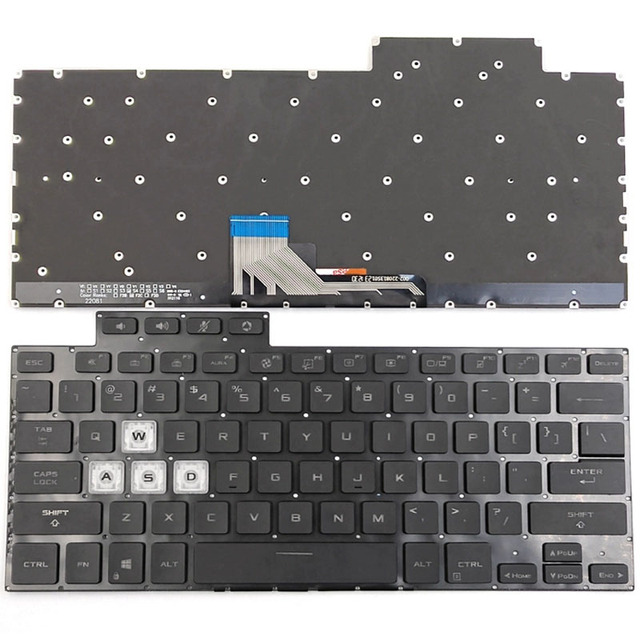 New Replacement Laptop Backlit Keyboard for ASUS for TUF Dash F15 FX516 FX516P FX516PM FX516PR Black US United States Edition