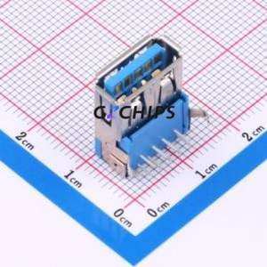 USB30-01-T1-BL USB Connector Bent Lead Through Hole Connector Type-A Female Right Angle Insert - Product Image 1